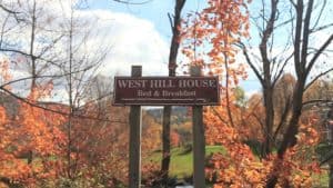 Sign to West Hill House B&B